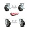 Service Caster 5 Inch Rubber on Aluminum Caster Set with Roller Bearings 4 Swivel Lock 2 Brake SCC-30CS520-RAR-TLB-BSL-2-BSL-2 - alternate 4